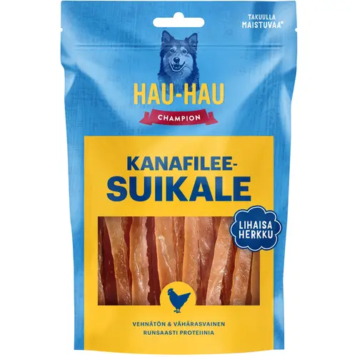 lakomstvo-dlia-sobak-hau-hau-champion-100-g-kurinoe-file-poloska