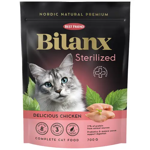 korm-dlia-koshek-best-friend-700-g-bilanx-sterilizovannaia-kuritsa