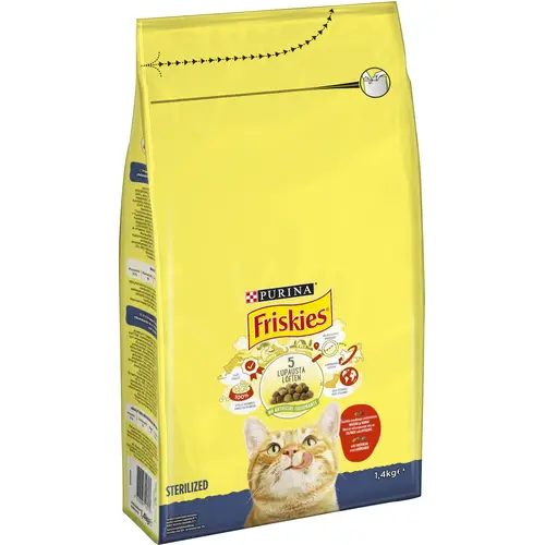korm-dlia-koshek-friskies-1-4-kg-dlia-sterilizovannykx-koshek-s-goviadinoi-i-ovoshchami