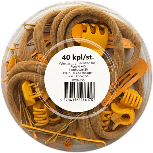 nabor-aksessuarov-dlia-volos-40-predmetov-zheltyi