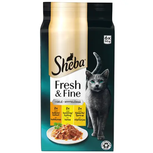 korm-dlia-koshek-sheba-6-x-50-g-svezhee-i-izyskannoe-raznoobrazie-miasa-ptitsy-v-zhele