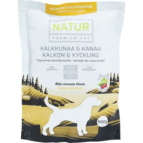 korm-dlia-sobak-natur-premium-pet-500-g-kuritsa-i-indeika