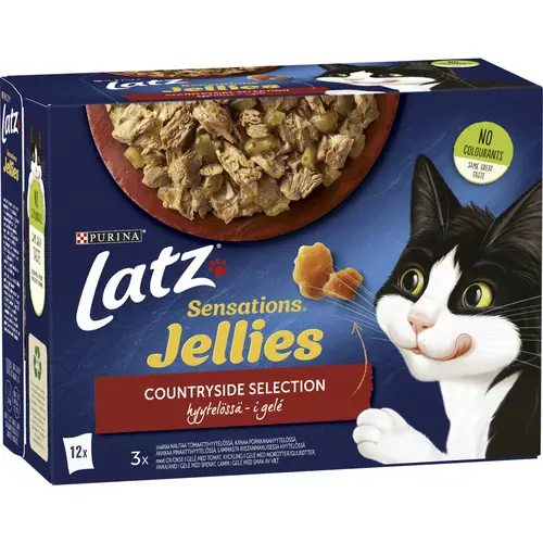 Корм для кошек Latz 12 x 85 г Sensations Jellies Countryside ассорти в желе
