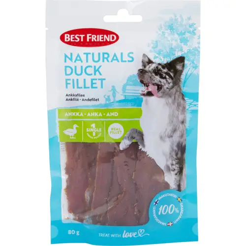 Лакомство для собак Best Friend 80 г, утиное филе Naturals