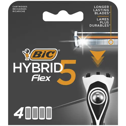 Сменные лезвия BIC 4 шт. Hybrid Flex 5