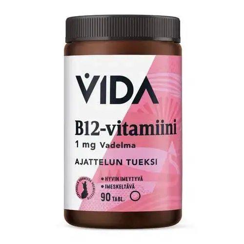 Vida B12-Витамин 1 мг Малина 90 табл.