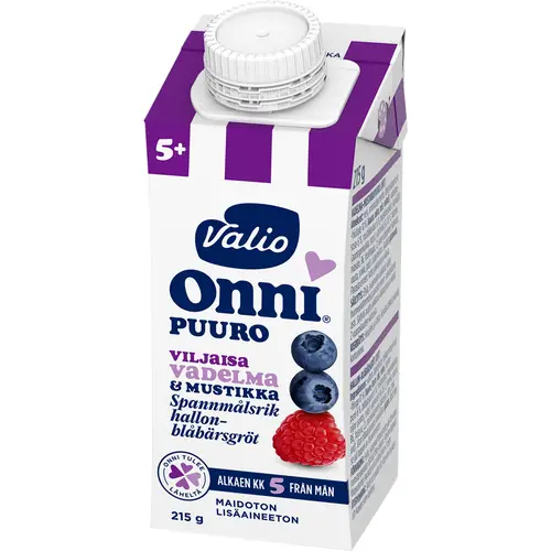 Малиново-черничная каша Valio Onni 215 г 5 месяцев