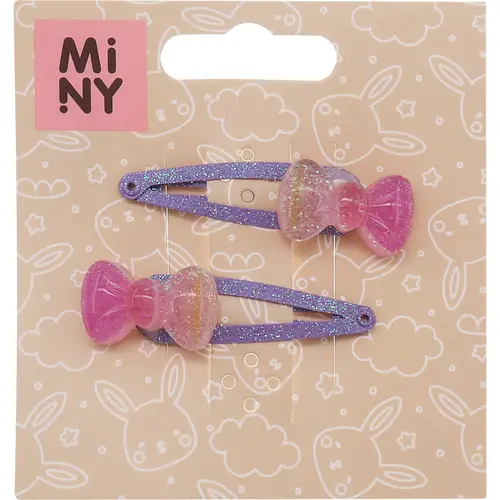 Шпильки для волос Miny 2 шт. бант, сиреневые