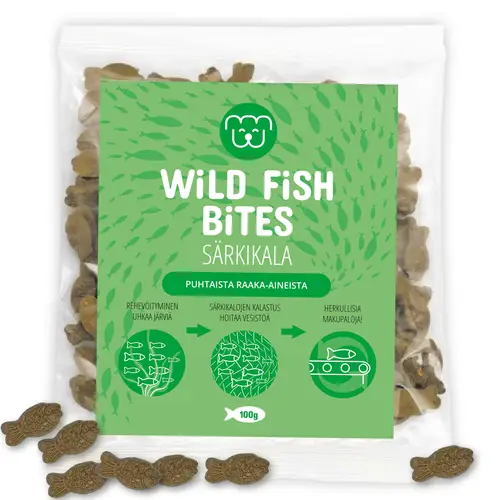 Лакомство для собак Wild Fish Bites, печенье с тараканами, 100 г