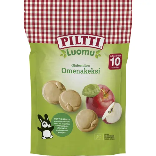 Органическое яблочное печенье Piltti 150 г без глютена 10 месяцев