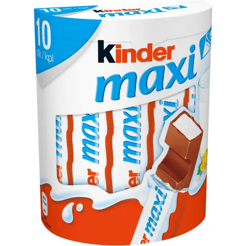 Плитка молочного шоколада Kinder Maxi 10 шт. 210 г