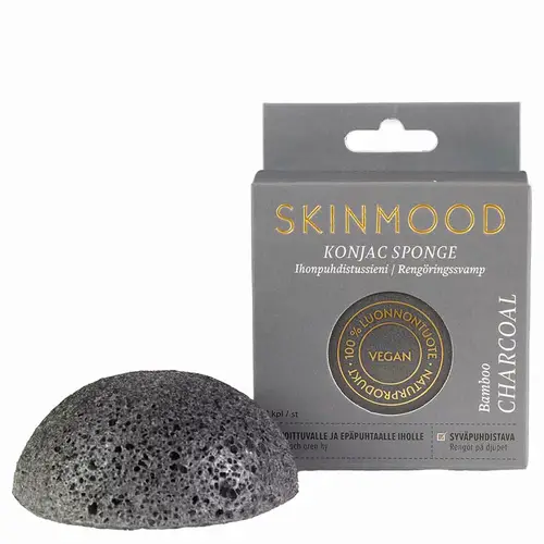 SkinMood Konjac Sponge Bamboo Charcoal Facial Sponge для жирной кожи 1 шт.