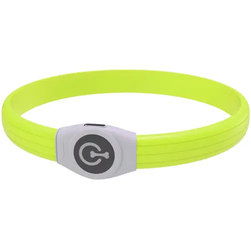 Световой ошейник Real Dog USB, желтый, перезаряжаемый