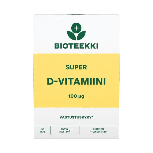 Витамин D Super от Biotek 100 мкг 60 капсул.