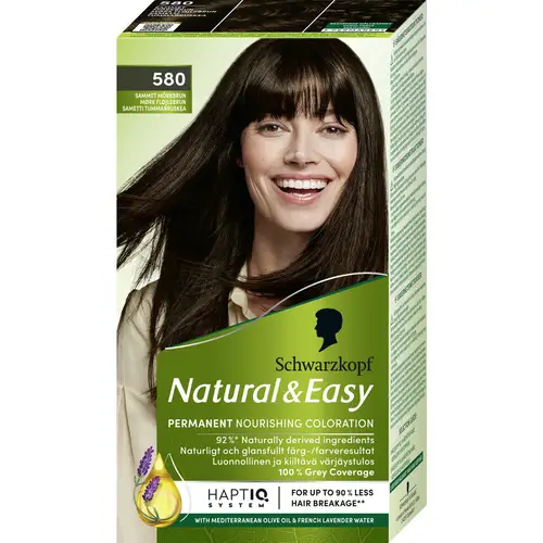 Краска для волос Schwarzkopf Natural & Easy 580 Velvet Темно-коричневый