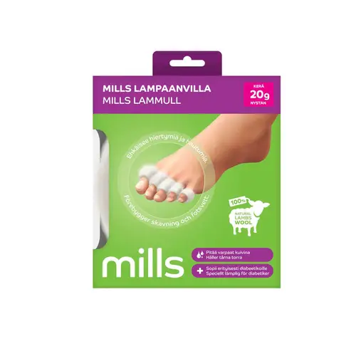 Овечья шерсть Mills 20 г — для профилактики и лечения вросших ногтей