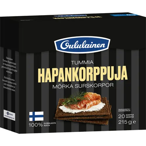 Hapankorppu Oulu 215 g dark