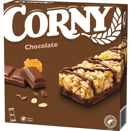 Батончик Corny 6 x 25 г шоколадный
