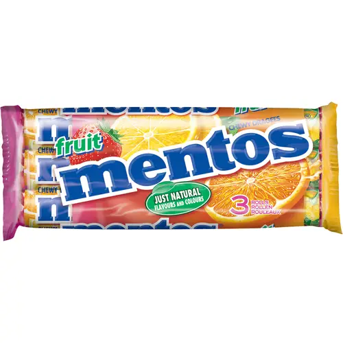 Mentos Fruit 3 пастилки по 38 г