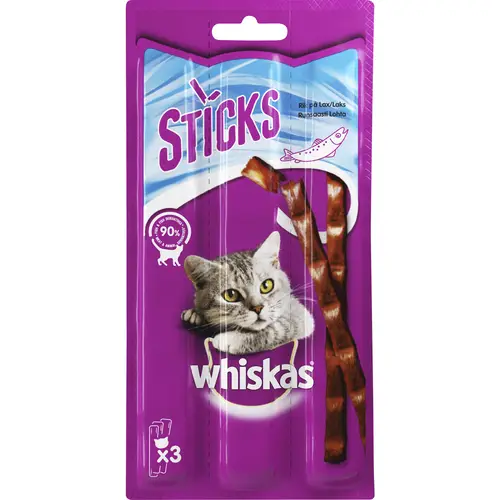 Лакомство для кошек 3 x 6 г Палочки лосось