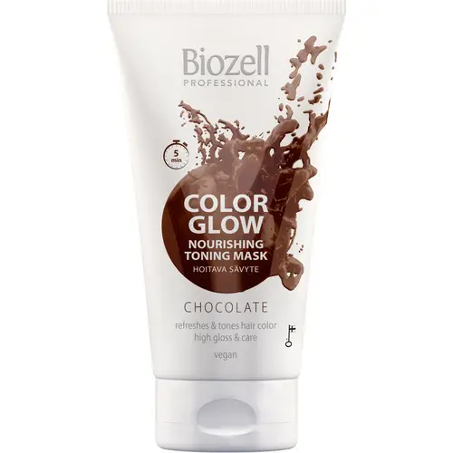 Цветная маска Biozell 150 мл Color Glow, шоколад