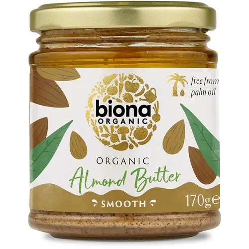 Biona Organic Almond Butter Smooth — органическая миндальная паста 170 г
