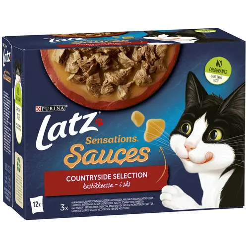 Корм для кошек Latz 12 x 85 г в соусе Sensations Sauces Countryside