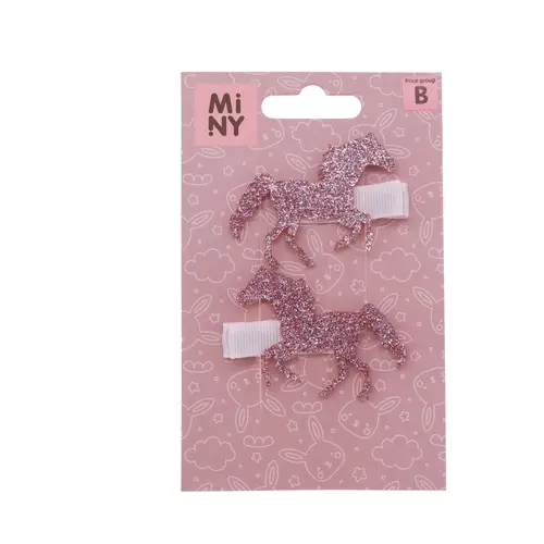 Детская заколка для волос Miny 2 шт лошадка