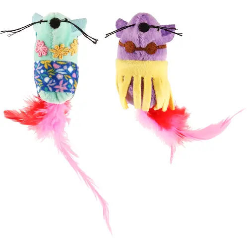 Игрушка для кошек Real Cat, 2 шт., мышки для вечеринки PoolParty