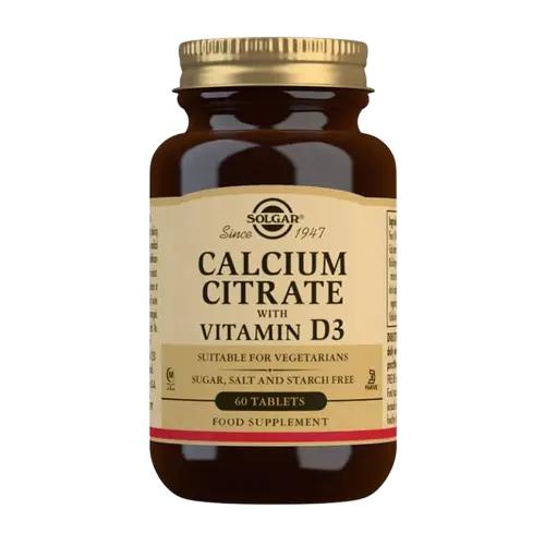 Solgar Calcium Citrate + D3 - цитрат кальция + витамин D3 60 табл.