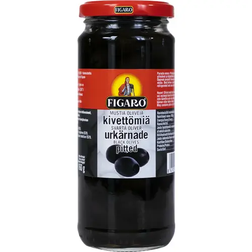Оливки Фигаро 340 г / 160 г черные без косточек