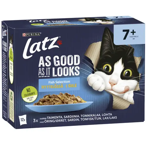 Корм для кошек Latz 12 x 85 г AGAIL Senior Fish в желе