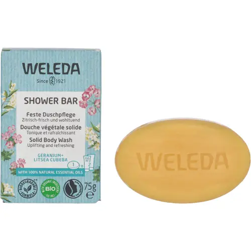 Кусковое мыло Weleda 75 г Герань и Литсея кубеба