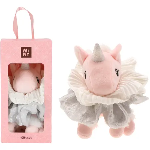 Подарочный набор: пончик для волос Miny + единорог