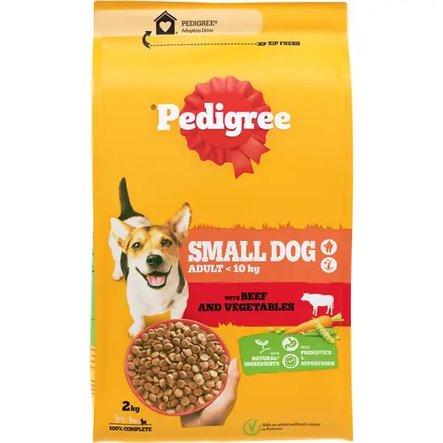 Корм для собак Pedigree 2 кг Мини говядина и овощи