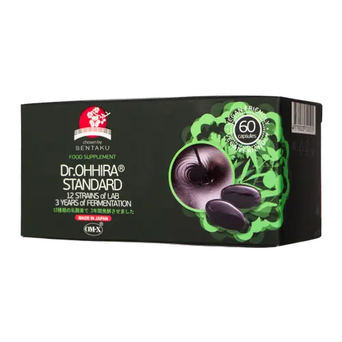 Dr. Ohhira Standard 12 штаммов бактерий, 3 года ферментации, 60 капсул. - ВНИМАНИЕ! Упаковка повреждена, продукт пригоден к употреблению.