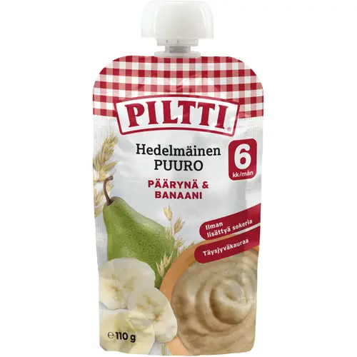 Фруктовая каша Piltti 110 г Груша-банан 6 месяцев