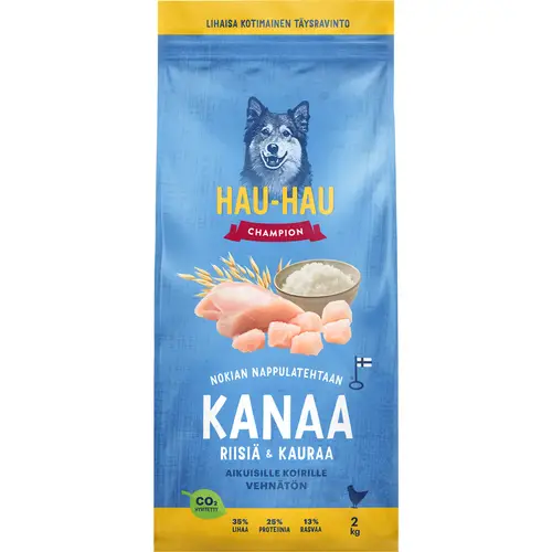 Корм для собак Hau-Hau Champion 2 кг Курица, рис и овес