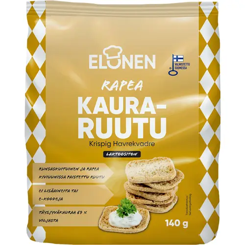 Хрустящие овсяные квадратики Элонен 140 г