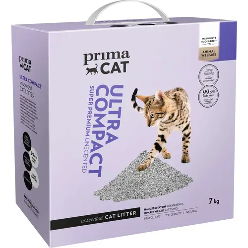 Наполнитель для кошачьего туалета PrimaCat 7 кг Ultra Compact без запаха