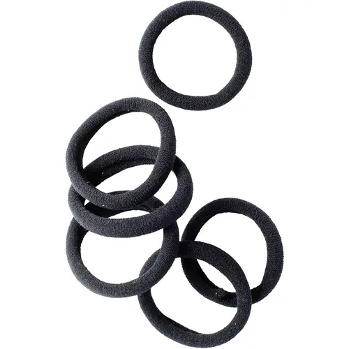 Мягкие резинки для волос Cailap 6 шт., черные