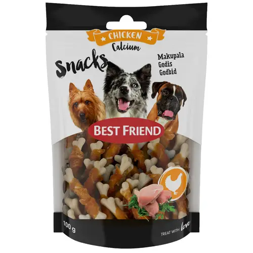 Лакомство для собак 100 г Calcium Snacks с куриным филе