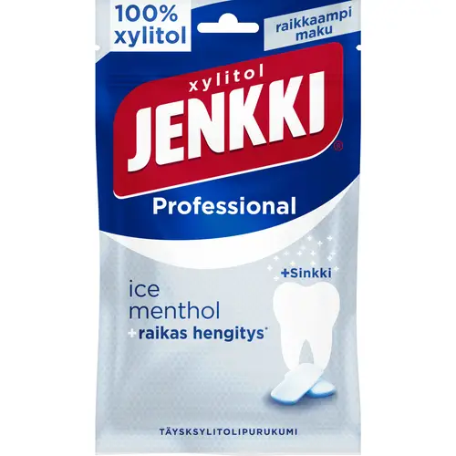 Жевательная резинка Jenkki Professional 90 г Ледяной Ментол