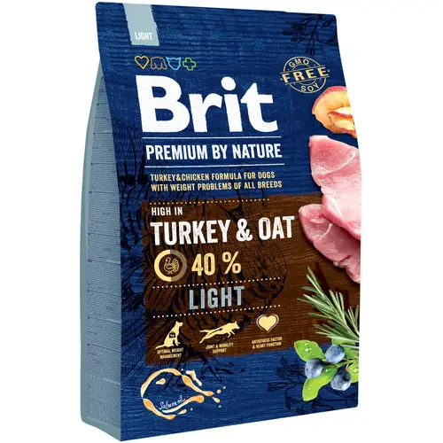 Корм для собак Brit Premium 3 кг Light turkey