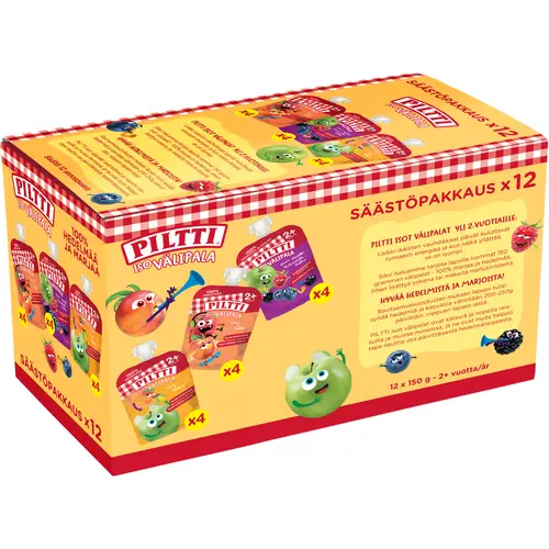 Большая закуска Piltti, 12 x 150 г, экономичная упаковка, 2 года+