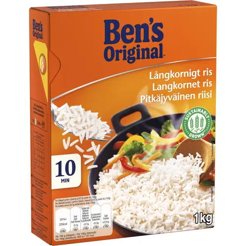 Рис Ben's Original 1 кг длиннозерный