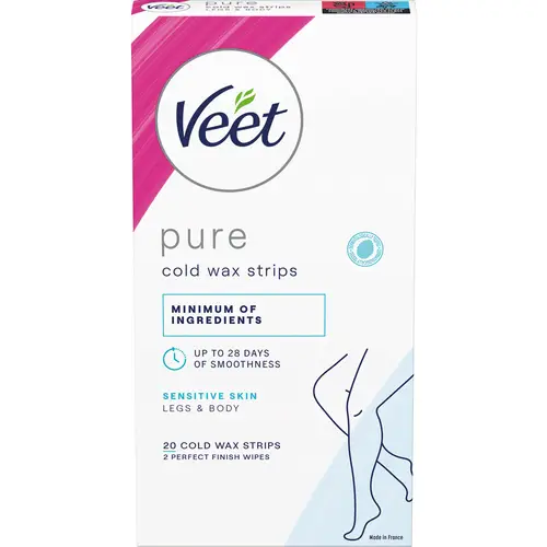 Холодные восковые полоски Veet 20 шт. Pure для ног