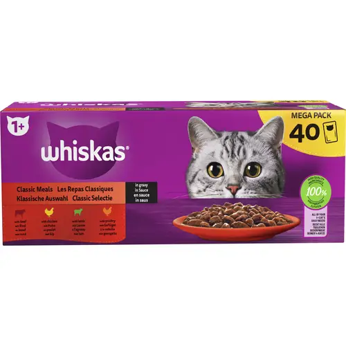 Корм для кошек Whiskas 40 x 85 г 1+ Традиционные блюда в соусе