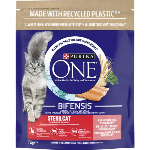 Корм для кошек Purina One 750 г Sterilcat Лосось и пшеница