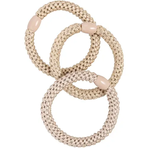 Набор петель для волос Cailap, 3 шт., плетеные, бежевого цвета